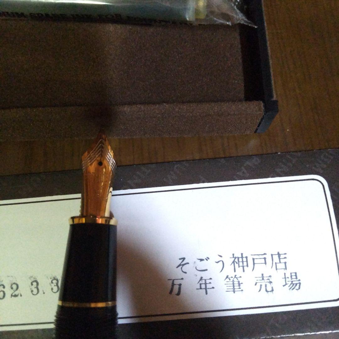 赤字覚悟 PLATINUM 万年筆 黒 金メッキ