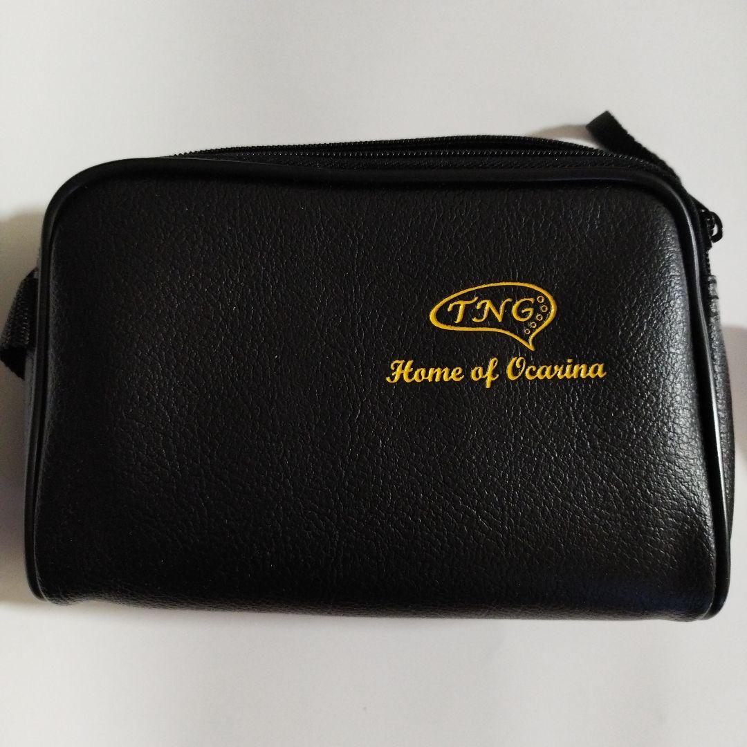 AC 12孔オカリナ ブラウン 収納ケース付き赤土