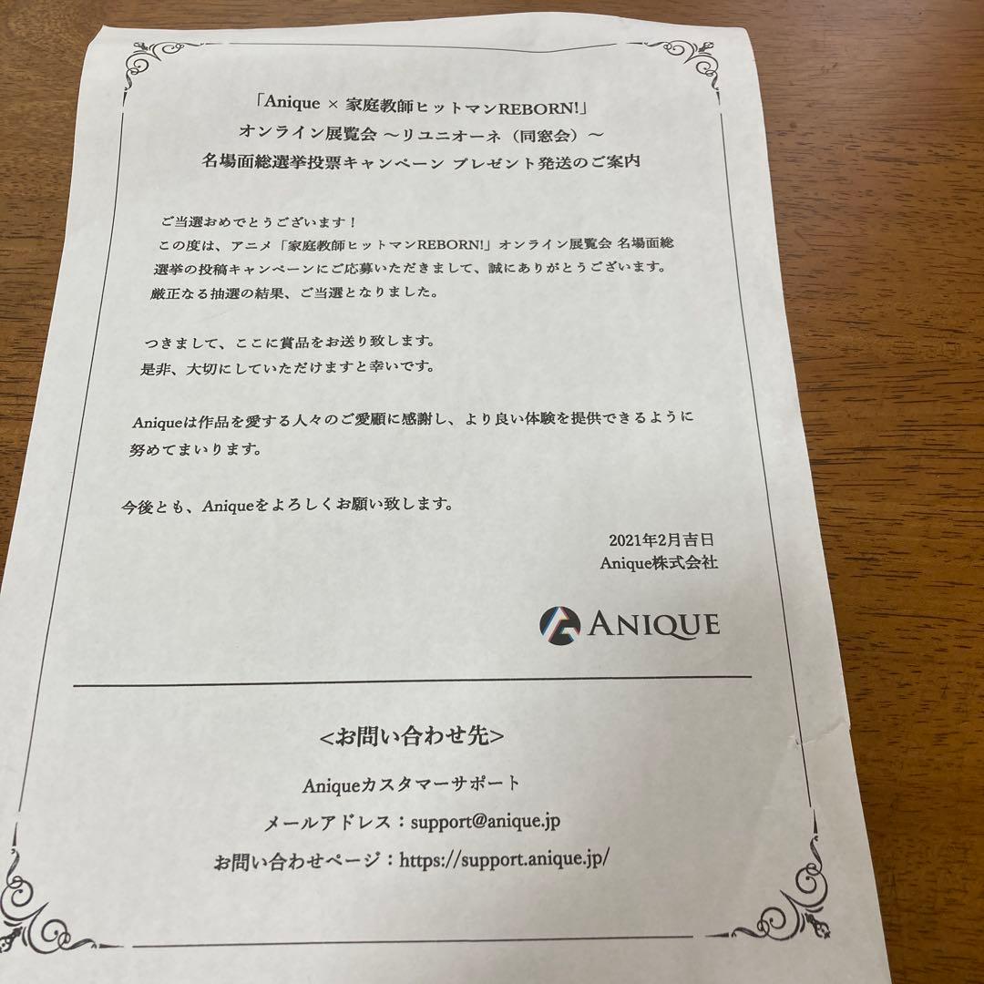 非売品】家庭教師ヒットマンREBORN! A4クリアファイル Riunione