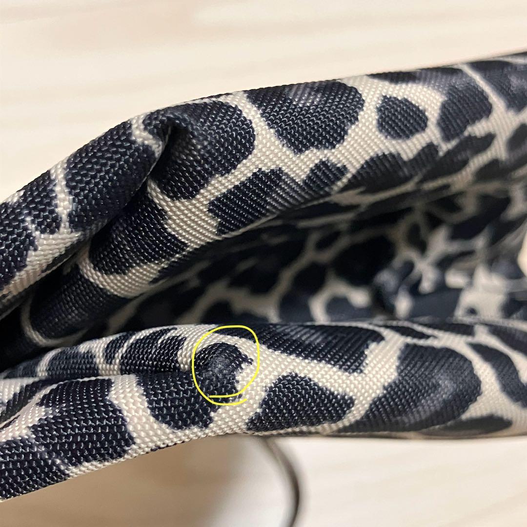 【美品】エルベシャプリエ　2885F パンサーブラン　ポシェット　Sサイズ　白黒