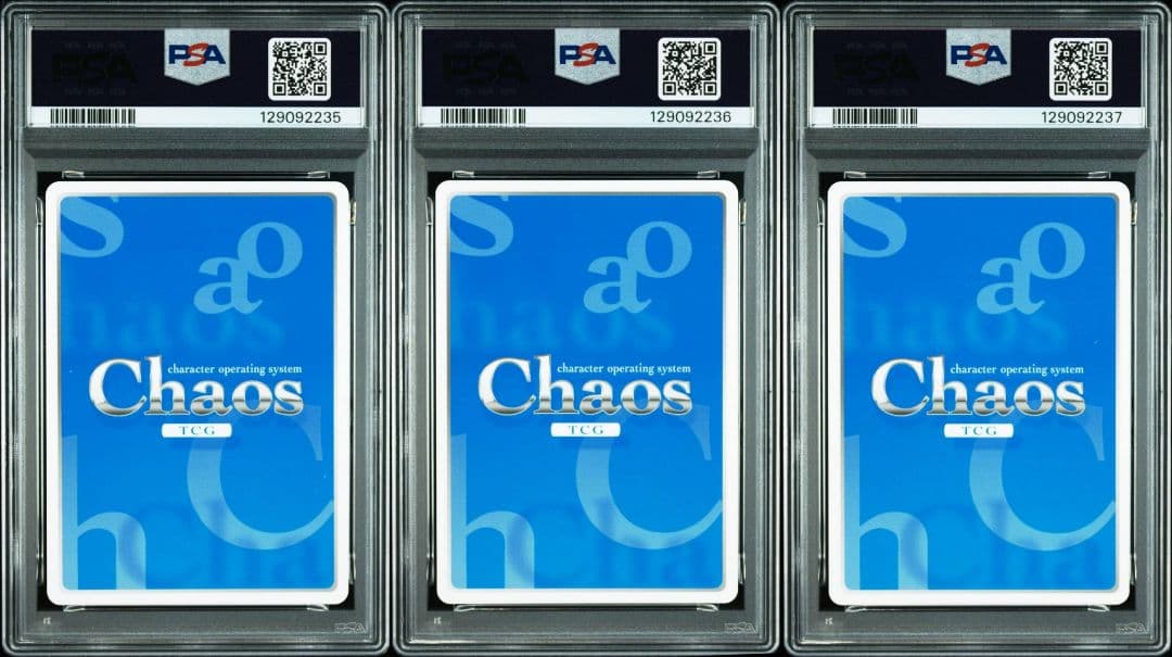 PSA10 ChaosTCG このすば　めぐみん　アクア　ダクネス　3連番