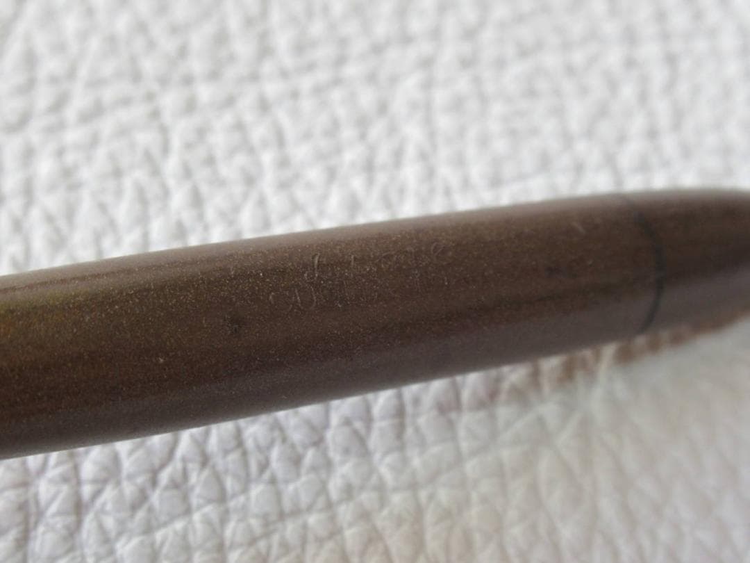 ◇未使用 1950年頃 ラベル付◇杉田万年筆 ライン 茶色ベークライト製 細字