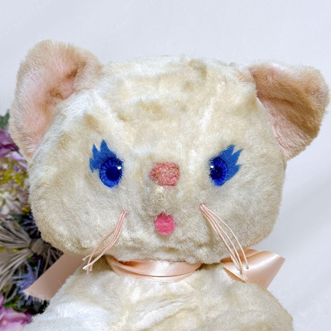 ❤️レア❤️アンティーク　白猫のぬいぐるみ　ニッカーボッカー　ビンテージ　ねこ
