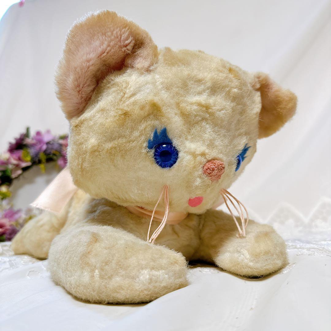 ❤️レア❤️アンティーク　白猫のぬいぐるみ　ニッカーボッカー　ビンテージ　ねこ