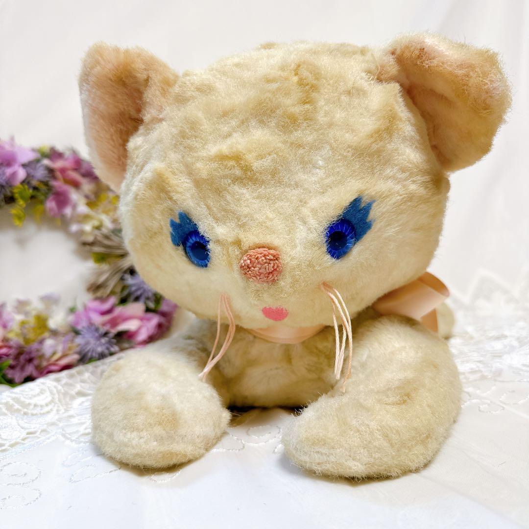 ❤️レア❤️アンティーク　白猫のぬいぐるみ　ニッカーボッカー　ビンテージ　ねこ