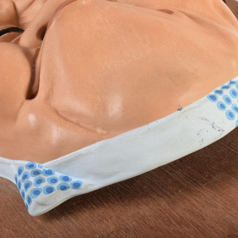 能面 能楽 雅楽 陶器製 翁 ひょっとこ お面 2点まとめて 額装 V9153A