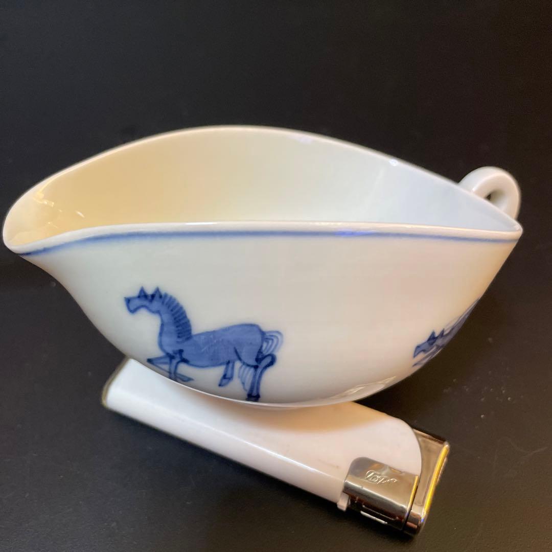 古い染め付け茶器 在名あり 雲魯？急須 前茶碗 建水｜古い染め付け