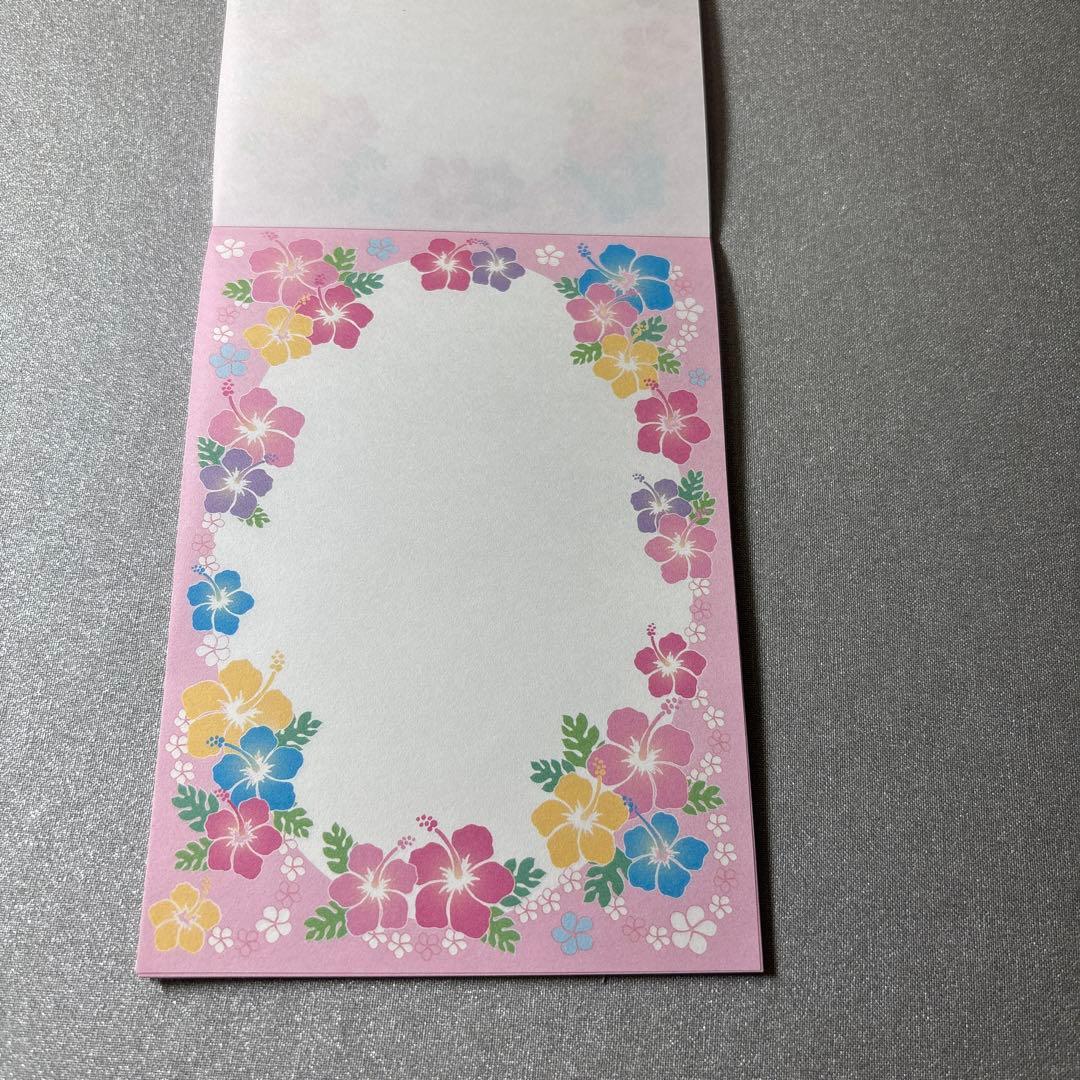 平成レトロ】ハイビスカス メモ帳 シール 鉛筆 - メルカリ