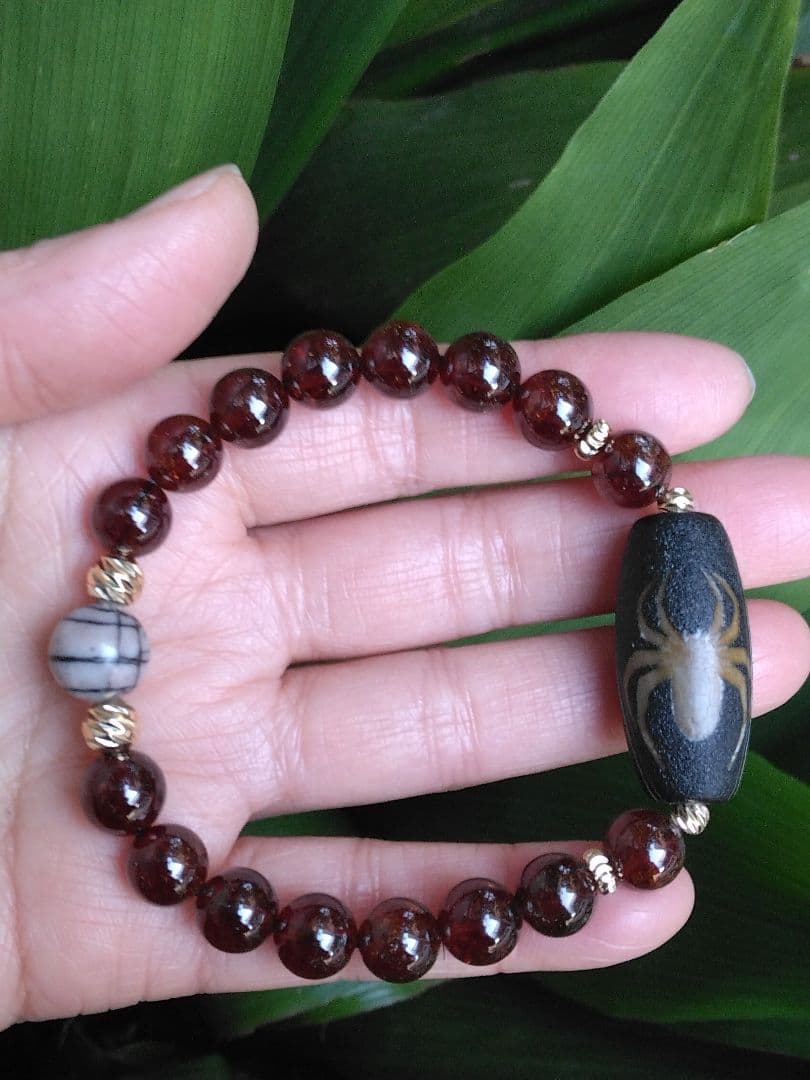 蜘蛛天珠➕福寿天珠ブレスレット⭐火供天珠❇護符霊符強力⭐龍神ζ生霊返し⭐呪詛返し