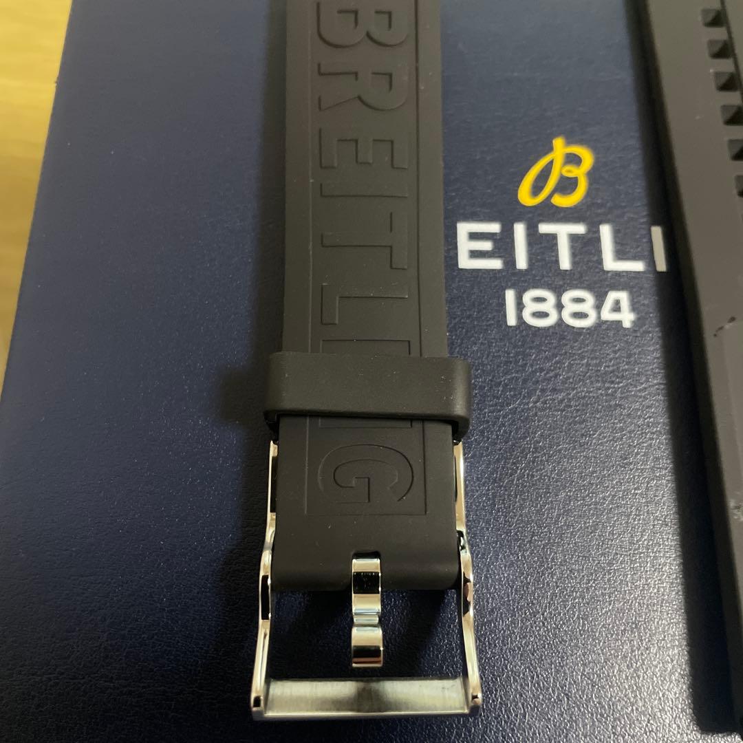 BREITLING ブラック ラバーベルト　サイズ22