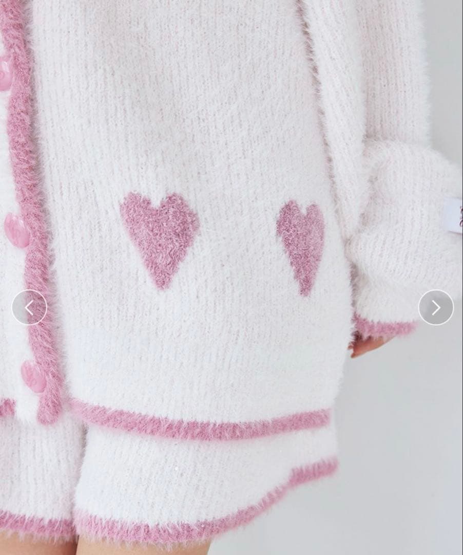 ジェラピケ　ラメフェザーカーディガン & ラメフェザーショートパンツ　2点セット