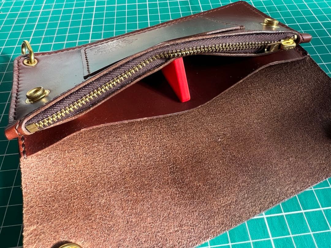 クロムエクセル　トラッカーウォレット　革　ハンドメイド