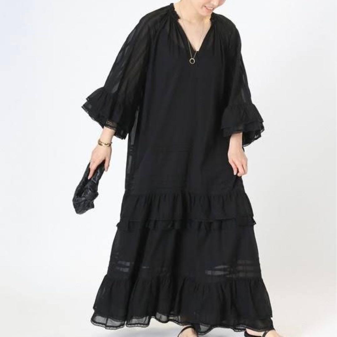 FOXEY フォクシー ワンピース ブローチ付 フォクシー クリスタル