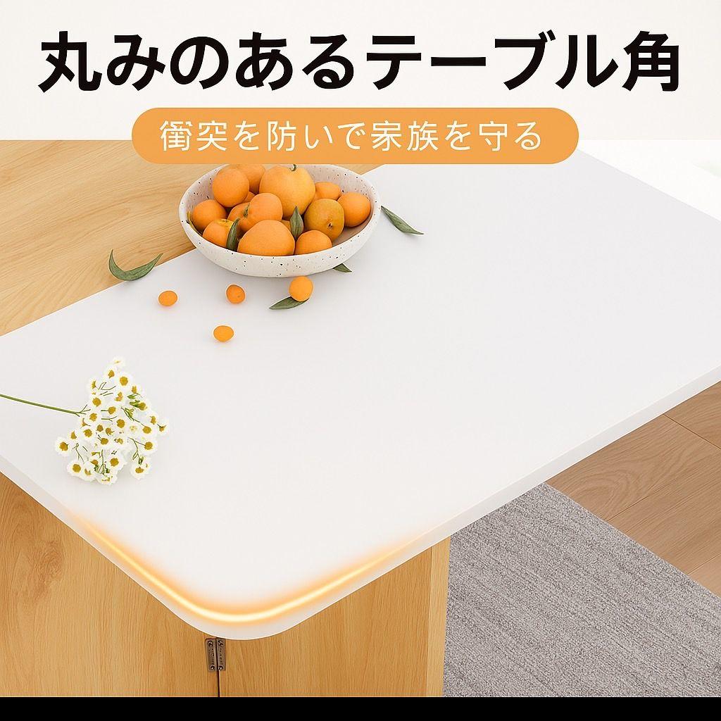 組立式 ダイニングテーブル 2〜4人用 拡張可能 折りたたみ テーブル 収納付き