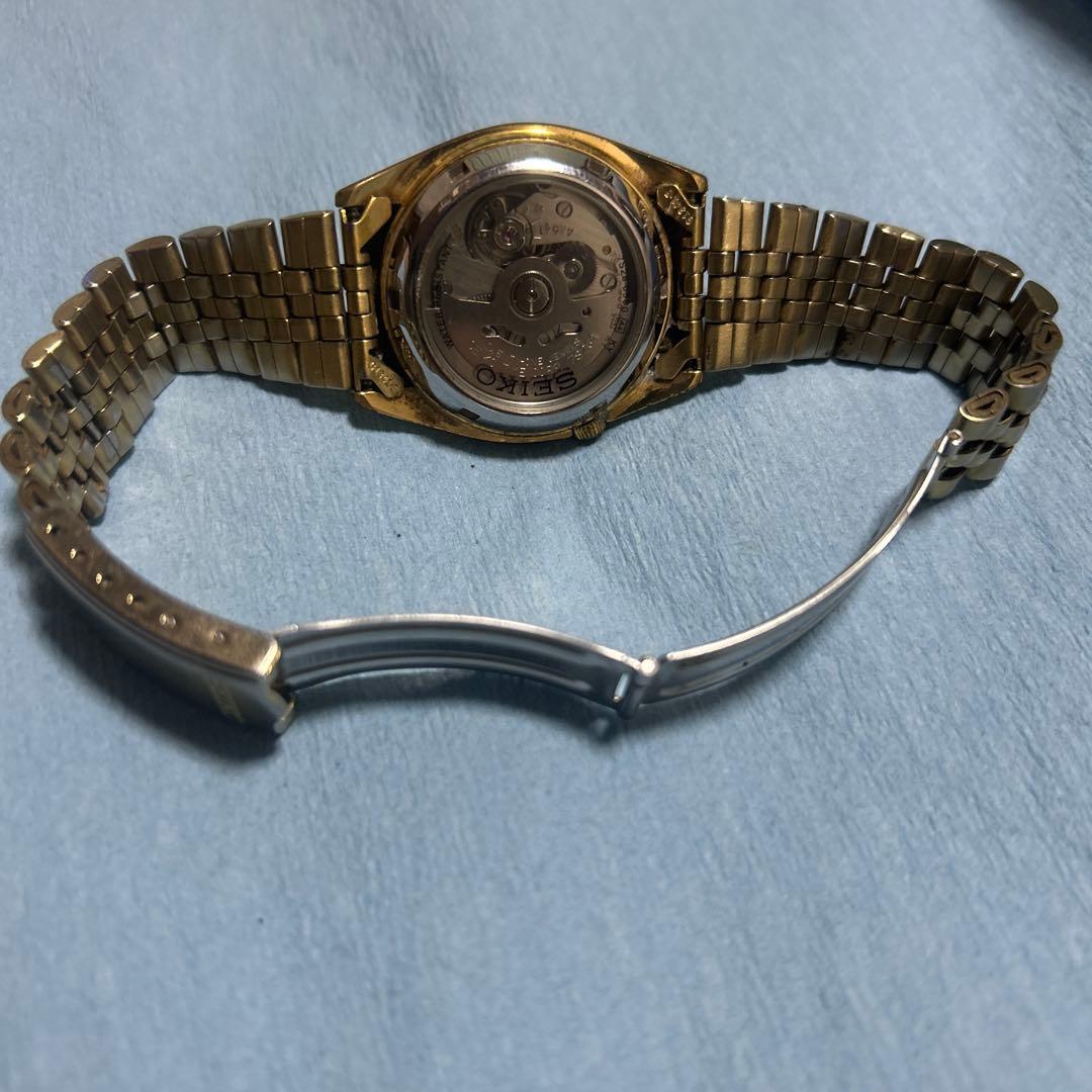タ*ん様 SEIKO 5 自動巻き ゴールド腕時計　可動品