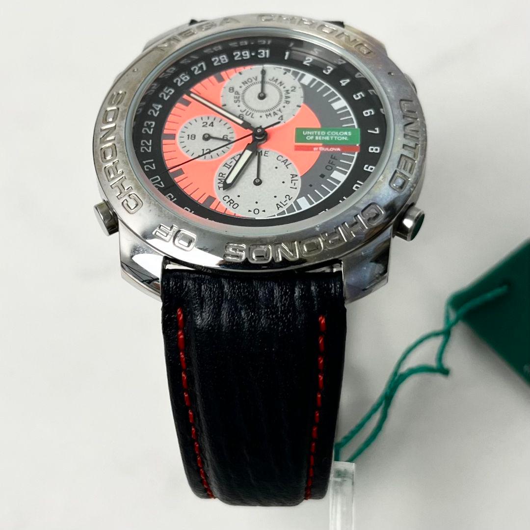 【稼働】 BENETTON BULOVA BN101 クロノグラフ 腕時計