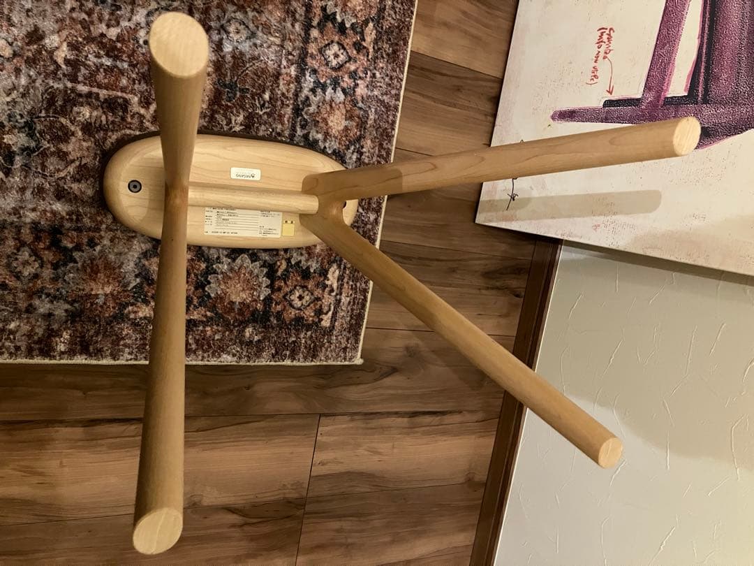 【極美品・完品】ナガノインテリア スツール 木製 コッペスツール