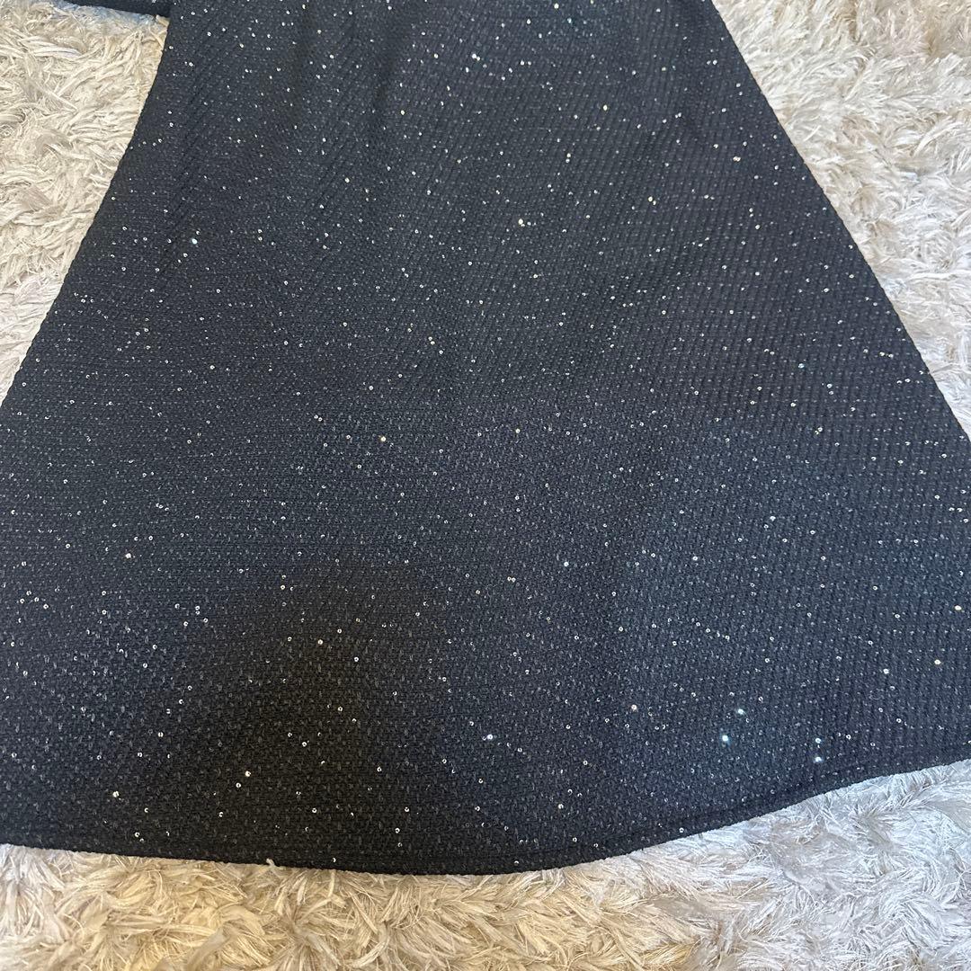 leja ドレス 花柄レースカラースパンコールAラインワンピースドレス