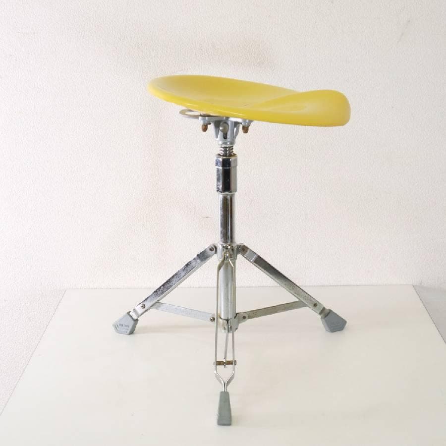 値下ダルトン X2 ビートスツール 廃番 イエロー 座面昇降回転インダストリアル