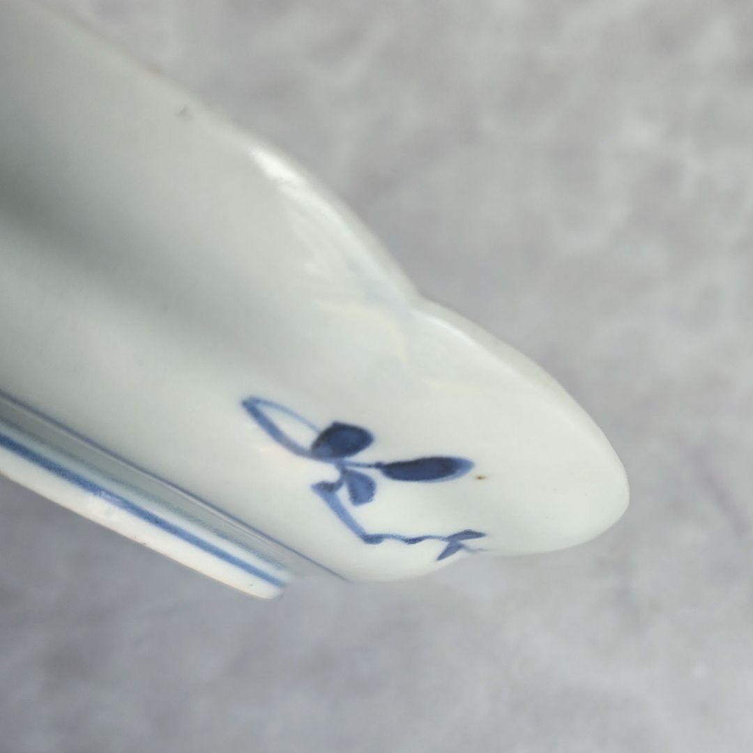 古伊万里 白磁 菊花深皿 江戸時代 染付 柿右衛門 金直し 金継ぎ