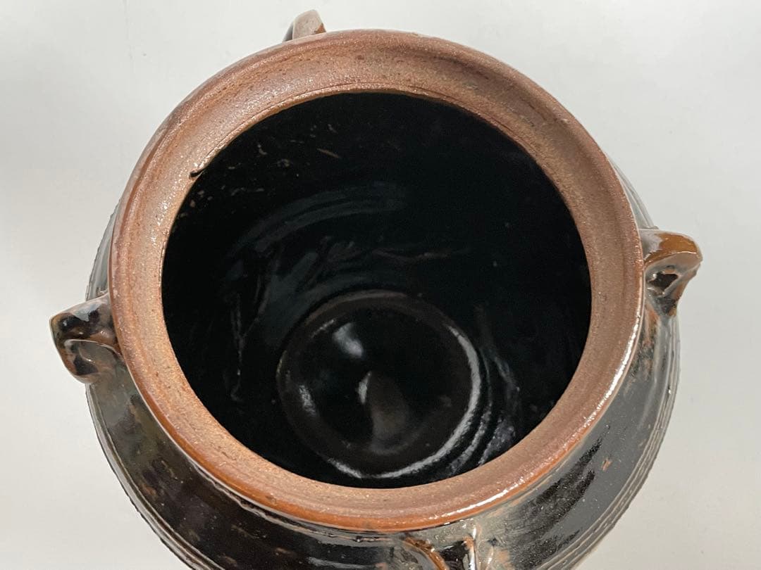 陶芸家 人間国宝 濱田庄司 浜田庄司 ？ 鉄釉 文打 水指 茶道具 箱