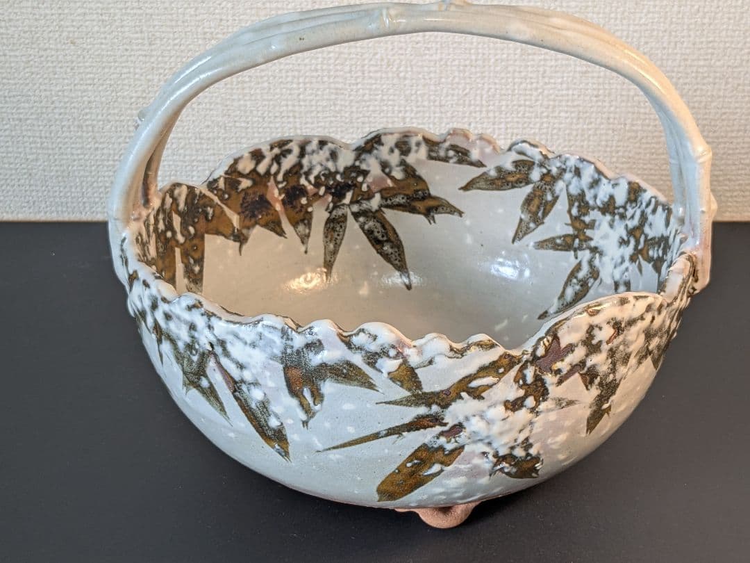 京焼 三浦竹泉 竹軒 倣仁阿弥道八翁造 乾山写雪