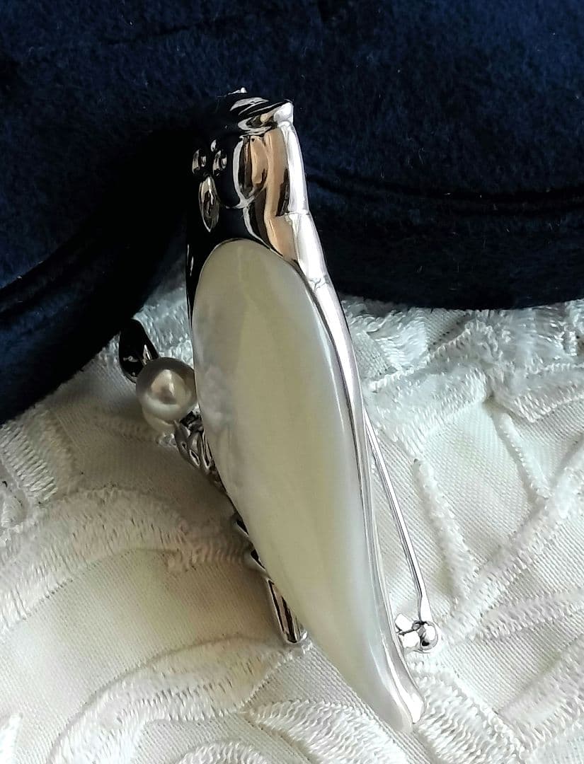 希少 TASAKI 田崎真珠 アコヤパール フクロウ ブローチ シェル