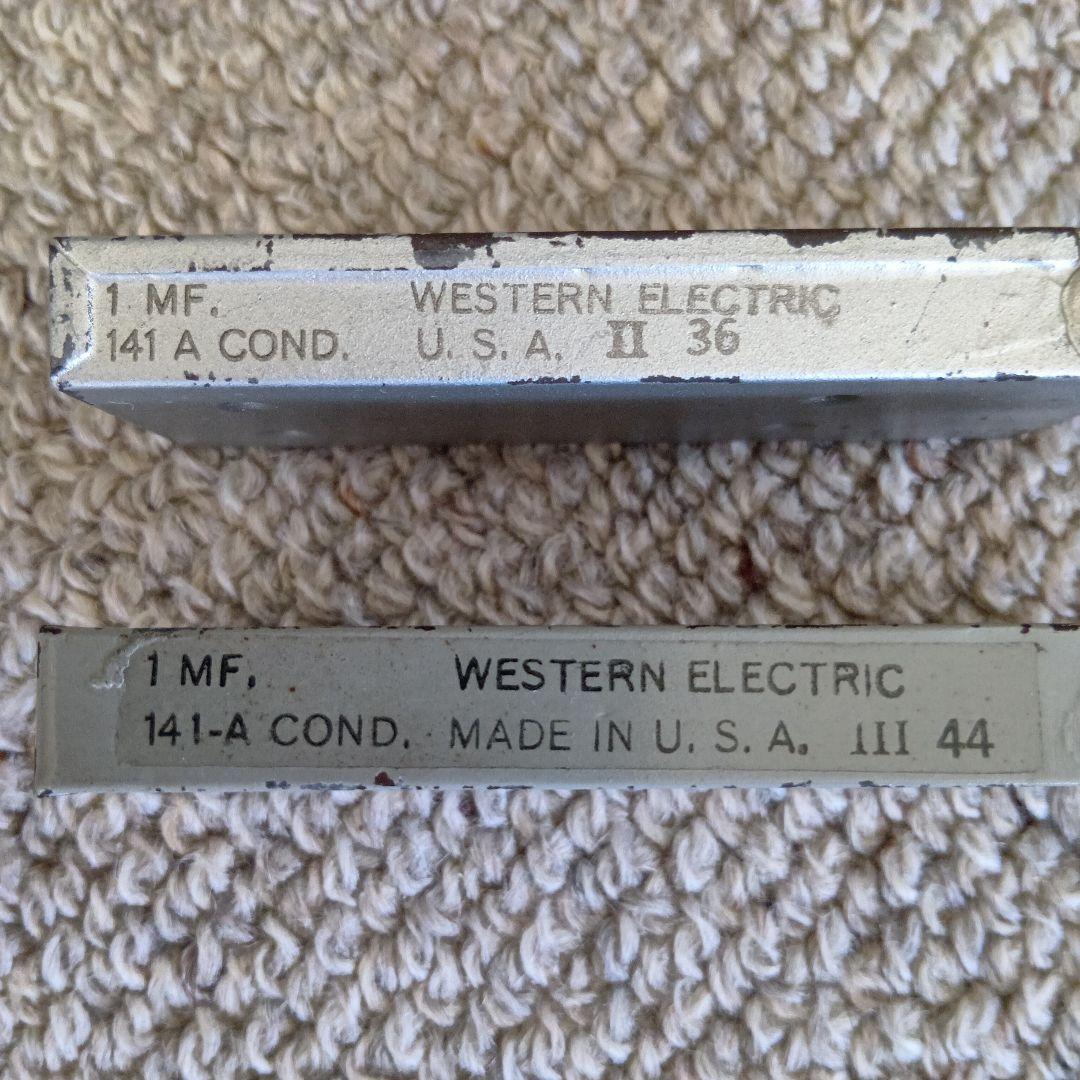 WESTERN ELCTRIC 141A コンデンサー 銀とグレー2本