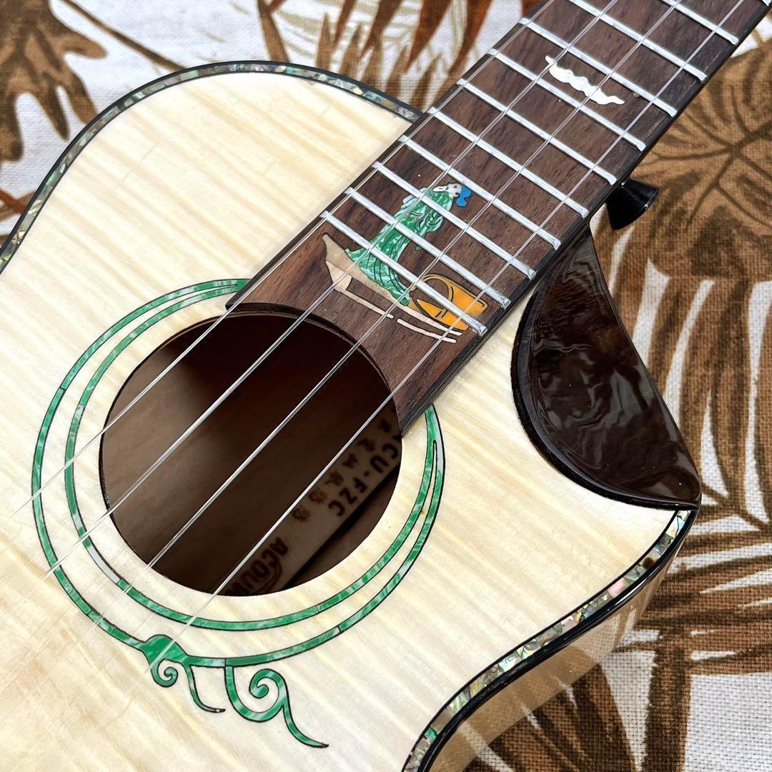 【Acoway】カナダ産フレイムメイプル材・コンサートウクレレ【ウクレレ専門店】