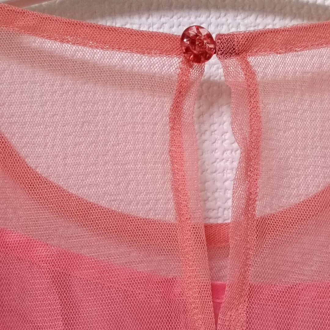 希少未使用★あちゃちゅむ　ナタリーレテ　チュールタンクトップ　刺繍リーフ柄