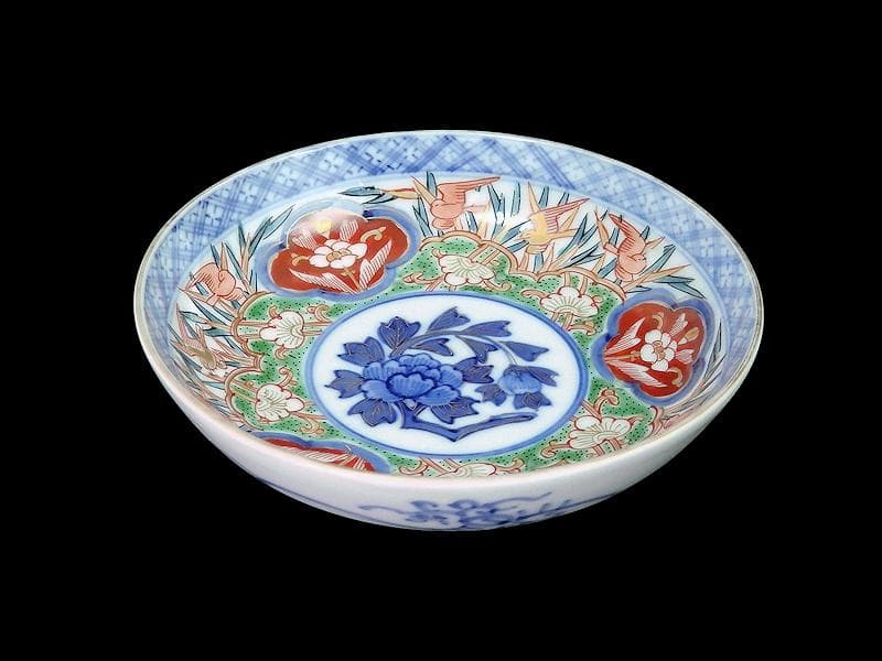 大聖寺伊万里 色絵 花鳥紋の図 4寸皿 4客 A541AS-CVu - メルカリ