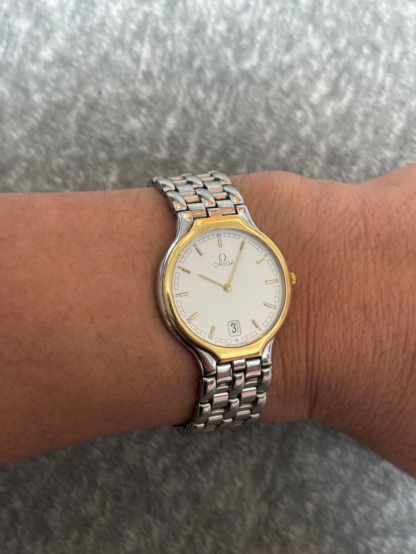 OMEGA オメガ デビル 腕時計 SS×YG クオーツ　18k 金　ゴールド