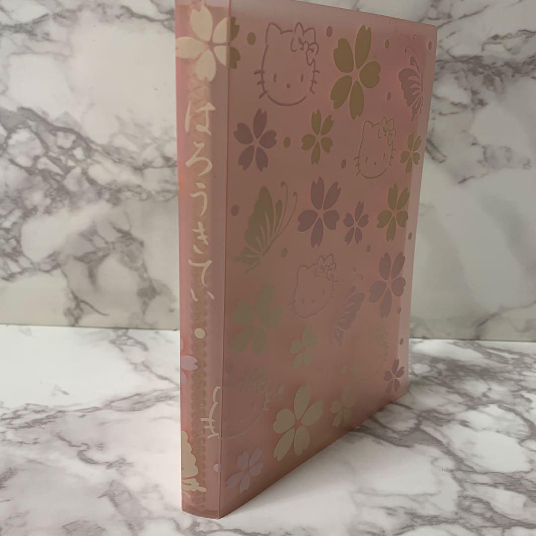 vivitix Hello kitty ポストカード ファイルケース 桜蝶キティ