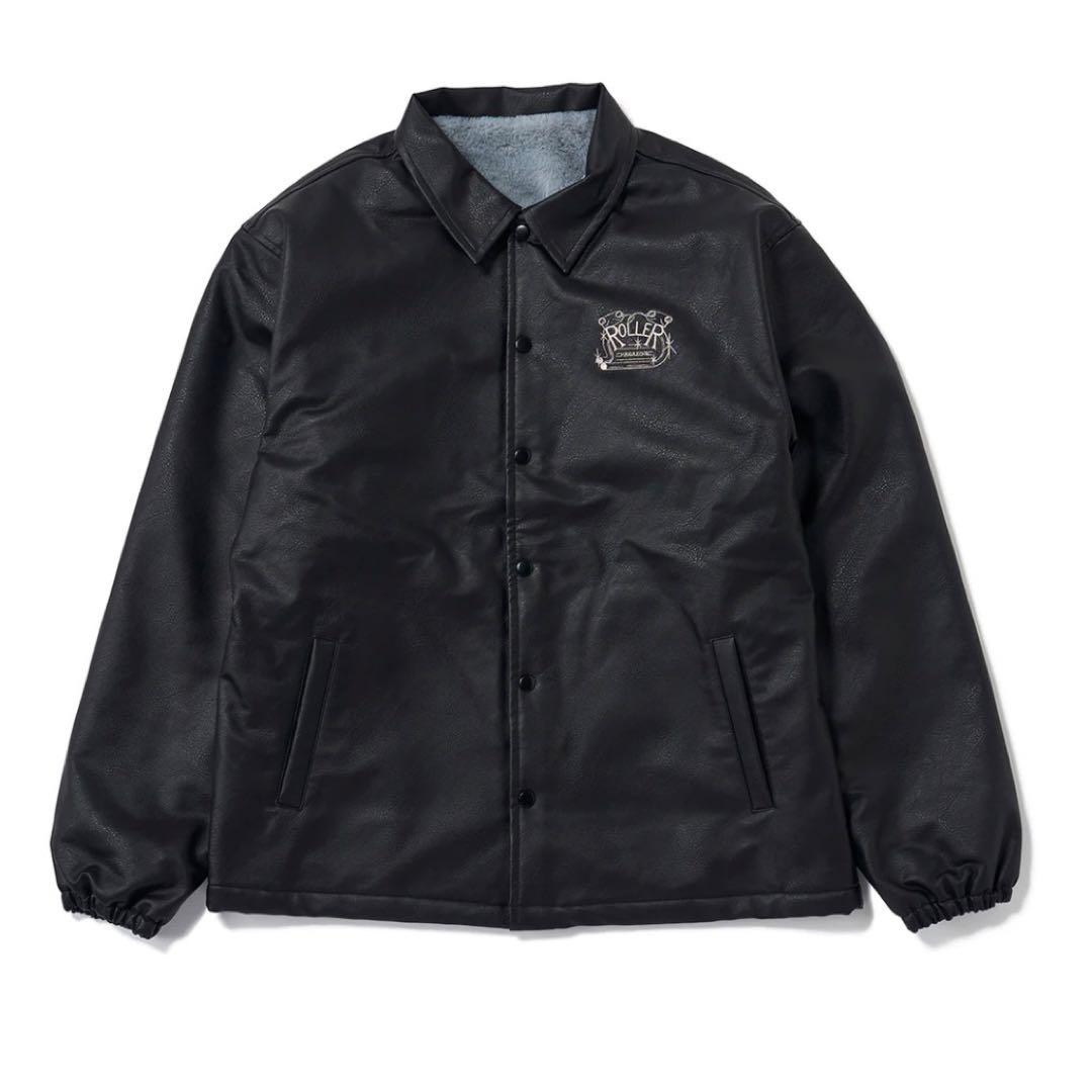 ジャケット・アウター ROLLER FAKE LEATHER COACH JACKET M