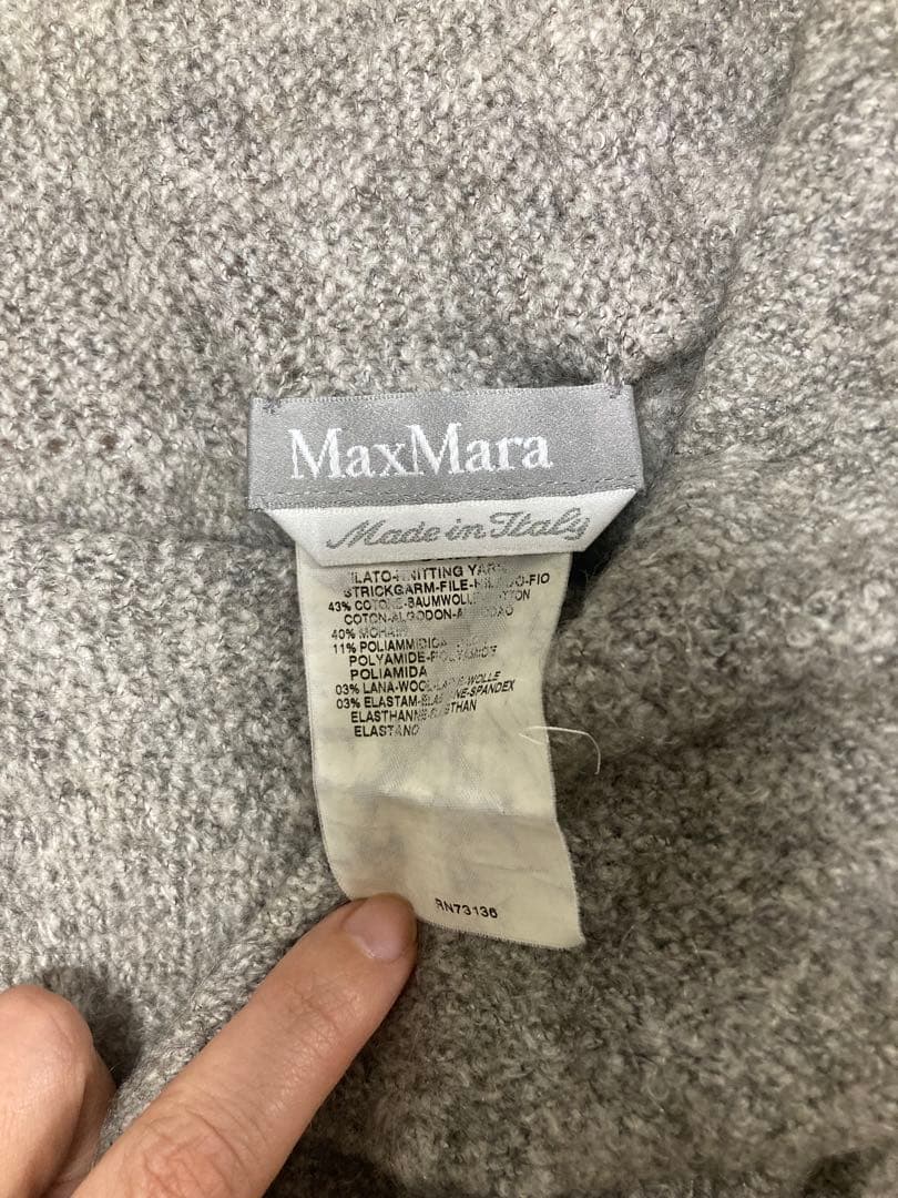 Max Mara カーキ色 ハンドバッグ& 大判ショール