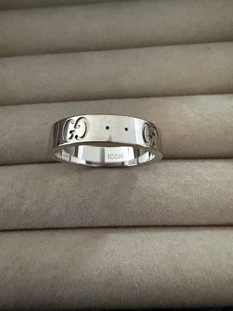 GUCCI ICONリング K18 ホワイトゴールド 10号
