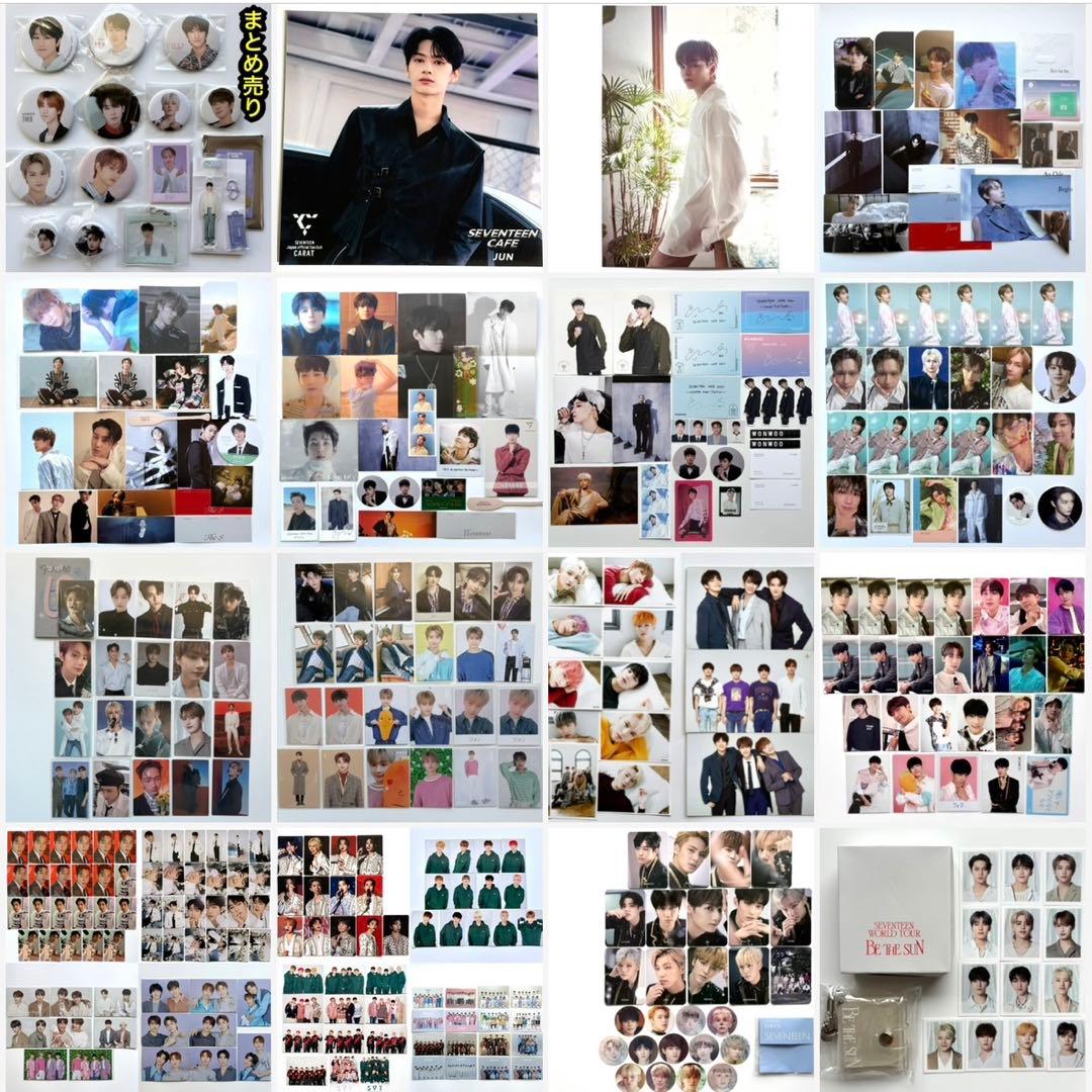seventeen 缶バッジ ウォヌ ジュン ミンハオ トレカ セブチカフェ
