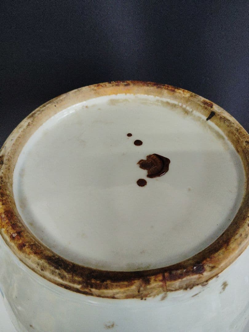 中国民国時期　粉彩 花鳥図 大瓶　高さ43cm　 ※耳の一つに欠損あり