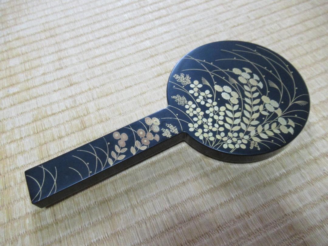 非売品美品1960年代◇資生堂「禅 ZEN」薄希英デザイン 木製台付き 合わせ鏡