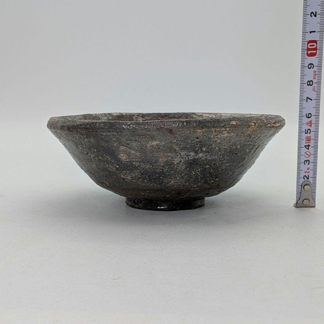 竹子窯 西川清翠 備前楽茶盌 共箱 抹茶碗 抹茶茶碗 茶道具 茶器 食器 平茶碗