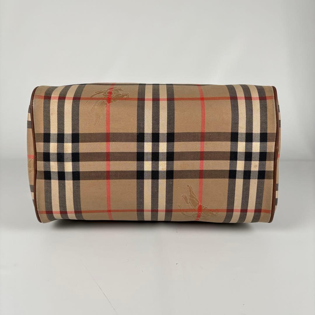 希少　月桂樹　バーバリーズ ハンドバッグ ミニボストン ノバチェック キャンバス