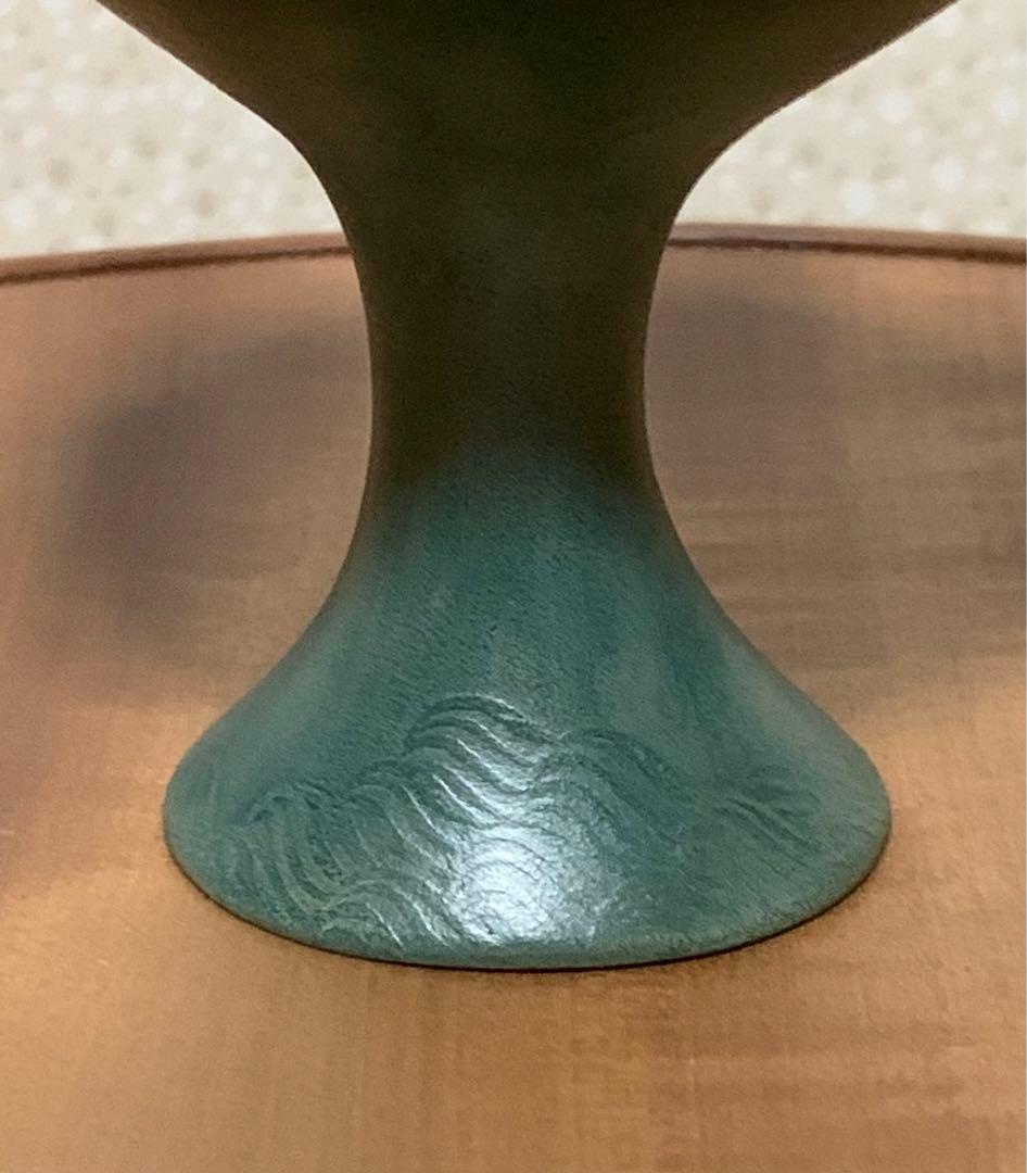 【秀作】酒器　しんたにひとみ 作　乾漆螺鈿秀句杯　\"鯉の滝登り\" 伝統工芸