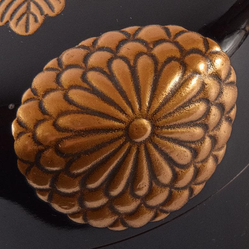 茶道具 黒漆 菊桐蒔絵 棗 仕覆付 時代箱 C R8623 - メルカリ