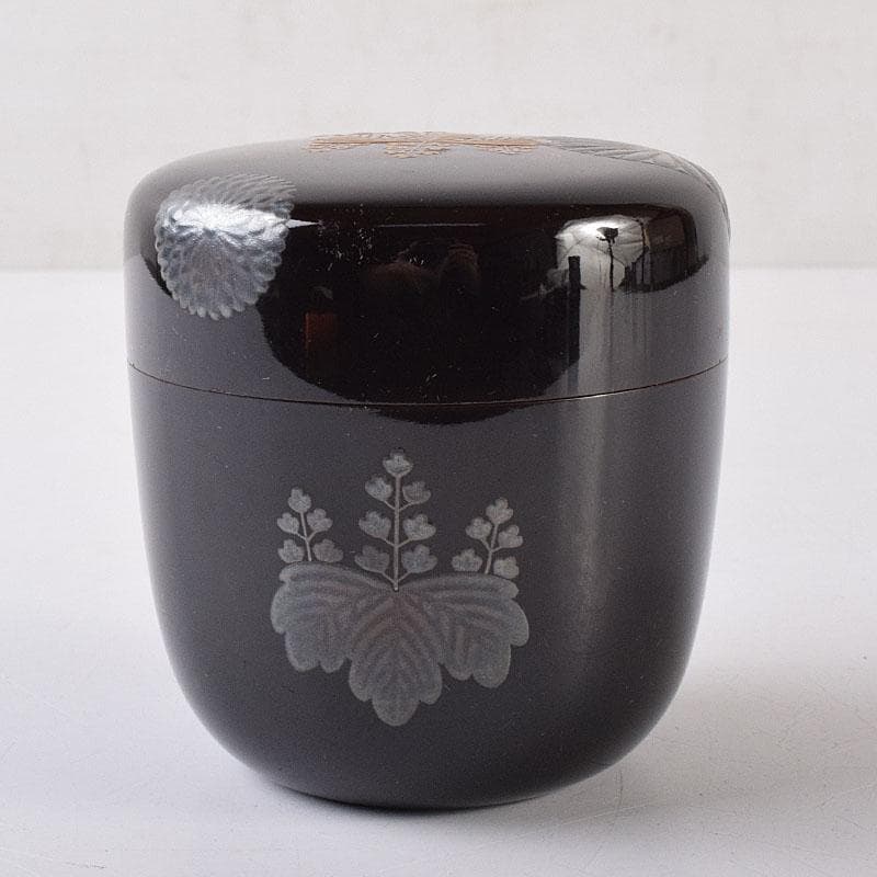 茶道具 黒漆 菊桐蒔絵 棗 仕覆付 時代箱 C R8623 - メルカリ