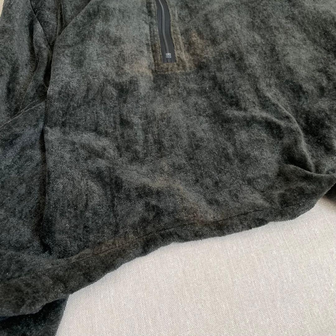 SHARE SPIRIT シェアスピリット サルエルパンツ ベロア リネン 緑