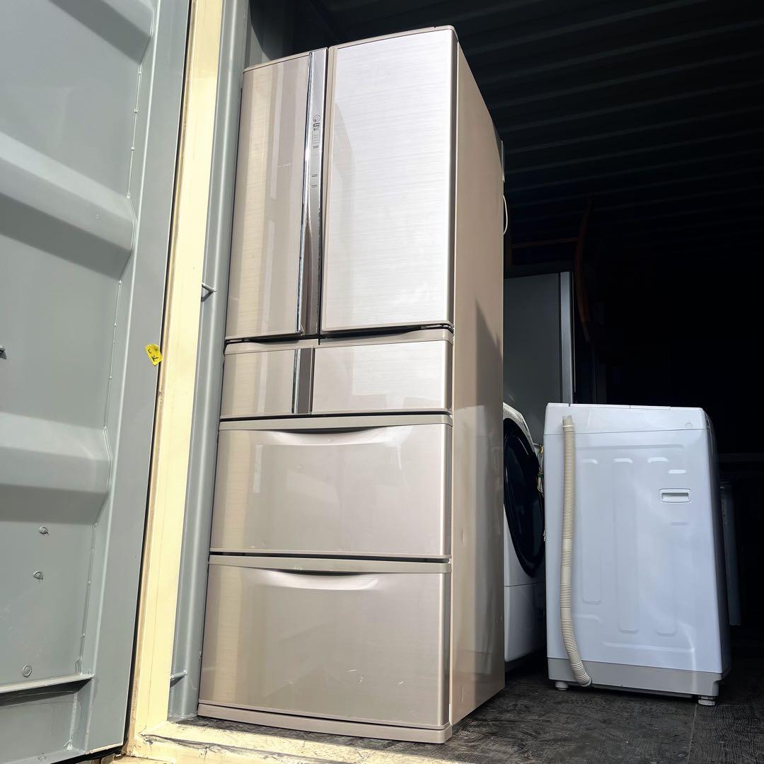 349取付無料！完動品！三菱 ソフトブラウンおしゃれインテリア6ドア冷蔵庫