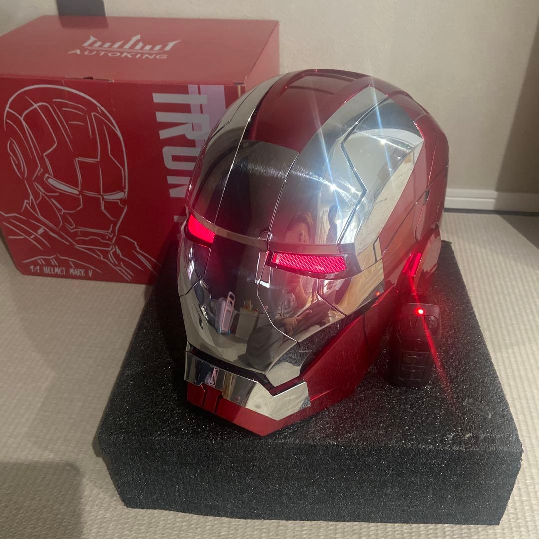 AUTOKING 1/1 アイアンマン マーク5 MK5 ヘルメット マスク 銀