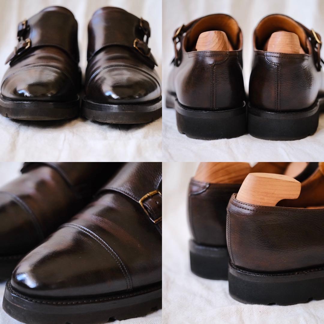 JOHN LOBBジョンロブダブルモンクストラップWILLIAM 茶7E