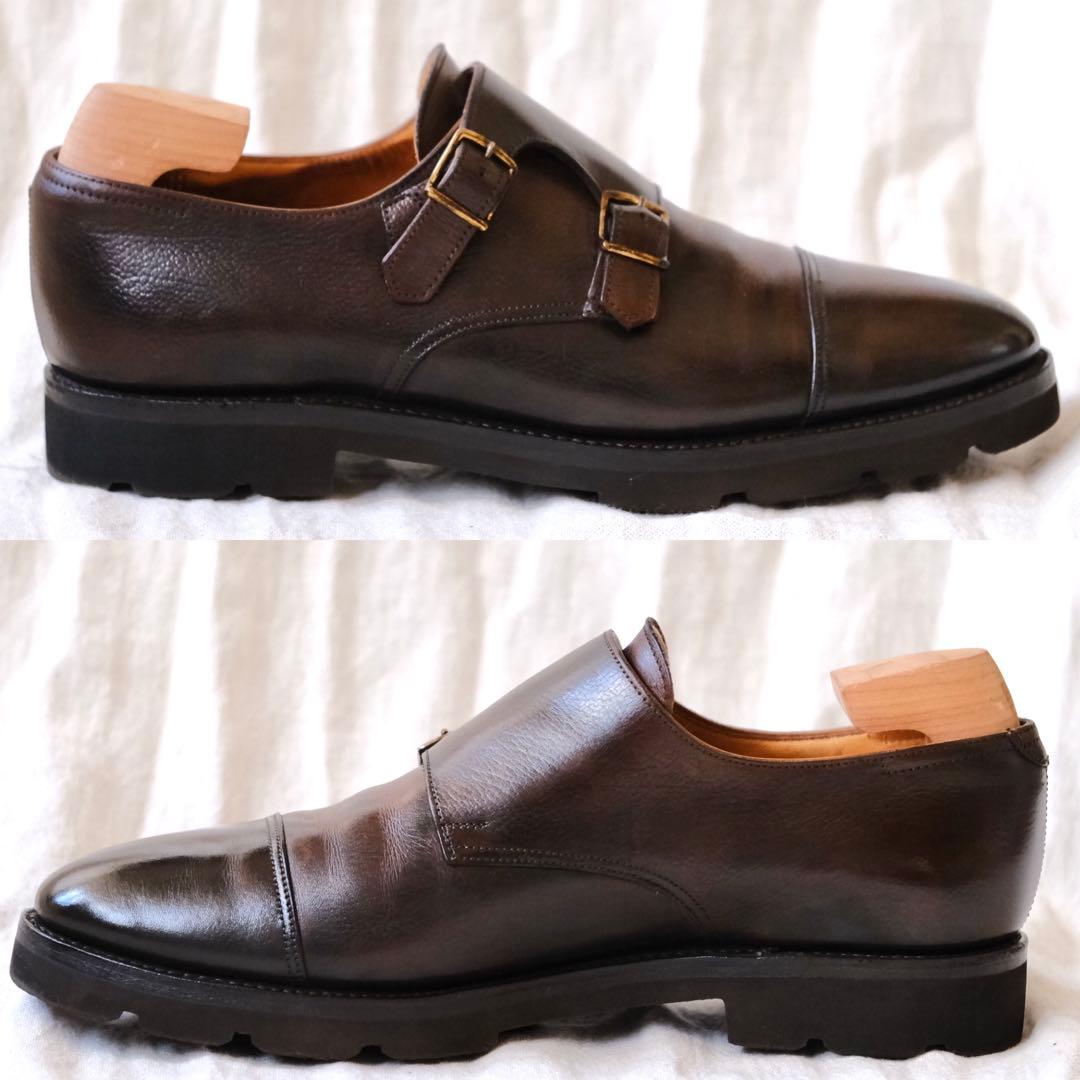 JOHN LOBBジョンロブダブルモンクストラップWILLIAM 茶7E