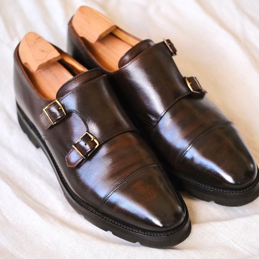 JOHN LOBBジョンロブダブルモンクストラップWILLIAM 茶7E